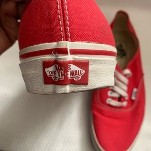 Vans red classic shoes